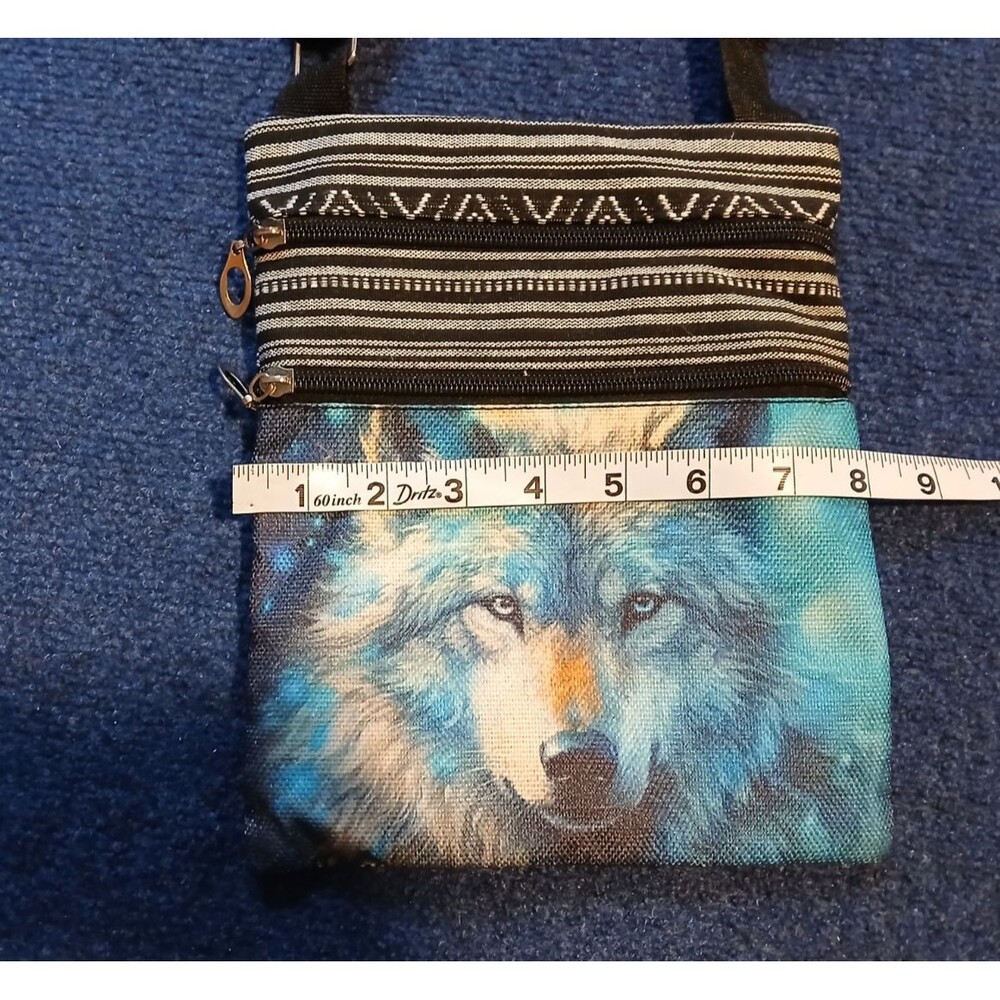 Wolf Tribal crossbody/ shoulder Bag Adjustable straps - Picture 6 of 7